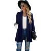 imageGRECERELLE Womens Long Sleeve Open Front Lightweight Casual Business Dressy Cardigan Sweater Fall WinterNavy Blue