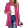 imageGRECERELLE Womens Long Sleeve Open Front Lightweight Casual Business Dressy Cardigan Sweater Fall WinterPeach Red
