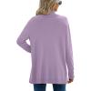 imageGRECERELLE Womens Long Sleeve Open Front Lightweight Casual Business Dressy Cardigan Sweater Fall WinterPurple Gray