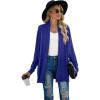 imageGRECERELLE Womens Long Sleeve Open Front Lightweight Casual Business Dressy Cardigan Sweater Fall WinterRoyal Blue