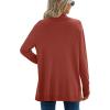 imageGRECERELLE Womens Long Sleeve Open Front Lightweight Casual Business Dressy Cardigan Sweater Fall WinterRusty Red