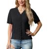 imageGRECERELLE Womens Summer Lightweight Short Sleeve Cropped Cardigan VNeck Knit Sweater Shrug for Dressy01 Black