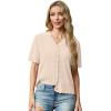 imageGRECERELLE Womens Summer Lightweight Short Sleeve Cropped Cardigan VNeck Knit Sweater Shrug for DressyApricot