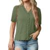 imageGRECERELLE Womens Summer Lightweight Short Sleeve Cropped Cardigan VNeck Knit Sweater Shrug for DressyArmy Green