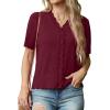 imageGRECERELLE Womens Summer Lightweight Short Sleeve Cropped Cardigan VNeck Knit Sweater Shrug for DressyBurgundy