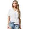 imageGRECERELLE Womens Summer Lightweight Short Sleeve Cropped Cardigan VNeck Knit Sweater Shrug for DressyWhite