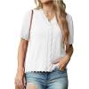 imageGRECERELLE Womens Summer Lightweight Short Sleeve Cropped Cardigan VNeck Knit Sweater Shrug for DressyWhite