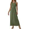 imageGRECERELLE Womens Summer Sleeveless Casual Long Tank Maxi Dress with Pockets XS3XLArmy Green
