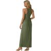 imageGRECERELLE Womens Summer Sleeveless Casual Long Tank Maxi Dress with Pockets XS3XLArmy Green
