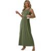 imageGRECERELLE Womens Summer Sleeveless Casual Long Tank Maxi Dress with Pockets XS3XLArmy Green