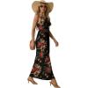 imageGRECERELLE Womens Summer Sleeveless Casual Long Tank Maxi Dress with Pockets XS3XLBrown Flower Black