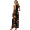 imageGRECERELLE Womens Summer Sleeveless Casual Long Tank Maxi Dress with Pockets XS3XLBrown Flower Black