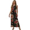 imageGRECERELLE Womens Summer Sleeveless Casual Long Tank Maxi Dress with Pockets XS3XLBrown Flower Black