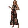 imageGRECERELLE Womens Summer Sleeveless Casual Long Tank Maxi Dress with Pockets XS3XLBrown Flower Black