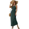 imageGRECERELLE Womens Summer Sleeveless Casual Long Tank Maxi Dress with Pockets XS3XLDark Green