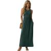 imageGRECERELLE Womens Summer Sleeveless Casual Long Tank Maxi Dress with Pockets XS3XLDark Green