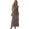 imageGRECERELLE Womens Summer Sleeveless Casual Long Tank Maxi Dress with Pockets XS3XLFloral Black Daffodil