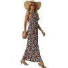 imageGRECERELLE Womens Summer Sleeveless Casual Long Tank Maxi Dress with Pockets XS3XLFloral Black Daffodil