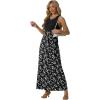 imageGRECERELLE Womens Summer Sleeveless Casual Long Tank Maxi Dress with Pockets XS3XLFloral Black Small Daisy