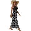 imageGRECERELLE Womens Summer Sleeveless Casual Long Tank Maxi Dress with Pockets XS3XLFloral Black White