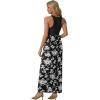 imageGRECERELLE Womens Summer Sleeveless Casual Long Tank Maxi Dress with Pockets XS3XLFloral Black White Flower