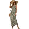 imageGRECERELLE Womens Summer Sleeveless Casual Long Tank Maxi Dress with Pockets XS3XLFloral Black Yellow