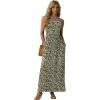 imageGRECERELLE Womens Summer Sleeveless Casual Long Tank Maxi Dress with Pockets XS3XLFloral Black Yellow