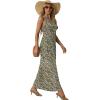 imageGRECERELLE Womens Summer Sleeveless Casual Long Tank Maxi Dress with Pockets XS3XLFloral Black Yellow