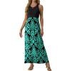 imageGRECERELLE Womens Summer Sleeveless Casual Long Tank Maxi Dress with Pockets XS3XLFloral Blue Green