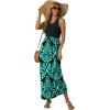 imageGRECERELLE Womens Summer Sleeveless Casual Long Tank Maxi Dress with Pockets XS3XLFloral Blue Green
