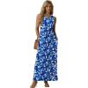 imageGRECERELLE Womens Summer Sleeveless Casual Long Tank Maxi Dress with Pockets XS3XLFloral Blue Ink White