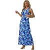 imageGRECERELLE Womens Summer Sleeveless Casual Long Tank Maxi Dress with Pockets XS3XLFloral Blue Ink White