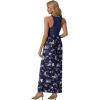 imageGRECERELLE Womens Summer Sleeveless Casual Long Tank Maxi Dress with Pockets XS3XLFloral Blue Small Flower