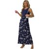 imageGRECERELLE Womens Summer Sleeveless Casual Long Tank Maxi Dress with Pockets XS3XLFloral Blue Small Flower
