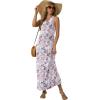 imageGRECERELLE Womens Summer Sleeveless Casual Long Tank Maxi Dress with Pockets XS3XLFloral Gray Azalea