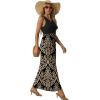 imageGRECERELLE Womens Summer Sleeveless Casual Long Tank Maxi Dress with Pockets XS3XLFloral Khaki