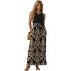 imageGRECERELLE Womens Summer Sleeveless Casual Long Tank Maxi Dress with Pockets XS3XLFloral Khaki