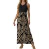 imageGRECERELLE Womens Summer Sleeveless Casual Long Tank Maxi Dress with Pockets XS3XLFloral Khaki