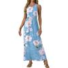 imageGRECERELLE Womens Summer Sleeveless Casual Long Tank Maxi Dress with Pockets XS3XLFloral Light Blue