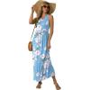 imageGRECERELLE Womens Summer Sleeveless Casual Long Tank Maxi Dress with Pockets XS3XLFloral Light Blue