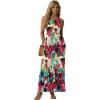 imageGRECERELLE Womens Summer Sleeveless Casual Long Tank Maxi Dress with Pockets XS3XLFloral White Ink Red
