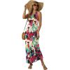 imageGRECERELLE Womens Summer Sleeveless Casual Long Tank Maxi Dress with Pockets XS3XLFloral White Ink Red