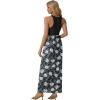 imageGRECERELLE Womens Summer Sleeveless Casual Long Tank Maxi Dress with Pockets XS3XLFloral White Lily