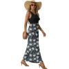 imageGRECERELLE Womens Summer Sleeveless Casual Long Tank Maxi Dress with Pockets XS3XLFloral White Lily