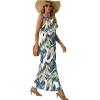 imageGRECERELLE Womens Summer Sleeveless Casual Long Tank Maxi Dress with Pockets XS3XLFloral White Monotherapy