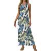 imageGRECERELLE Womens Summer Sleeveless Casual Long Tank Maxi Dress with Pockets XS3XLFloral White Monotherapy