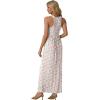 imageGRECERELLE Womens Summer Sleeveless Casual Long Tank Maxi Dress with Pockets XS3XLFloral White Pink Rose