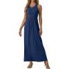 imageGRECERELLE Womens Summer Sleeveless Casual Long Tank Maxi Dress with Pockets XS3XLNavy Blue