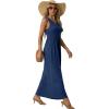 imageGRECERELLE Womens Summer Sleeveless Casual Long Tank Maxi Dress with Pockets XS3XLNavy Blue