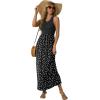 imageGRECERELLE Womens Summer Sleeveless Casual Long Tank Maxi Dress with Pockets XS3XLPolka Dot White Black